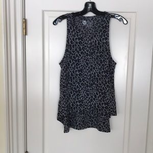 Women’s Black & Gray Animal Print Tank top - Small